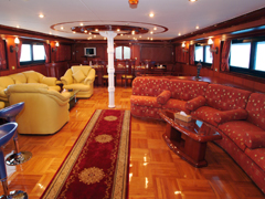 Salon intérieur sur M/Y Sweet Dream croisière plongée yacht à moteur à Marsa Alam Egypte